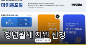 청년월세 특별지원 신청 방법 (월 최대 20만원)